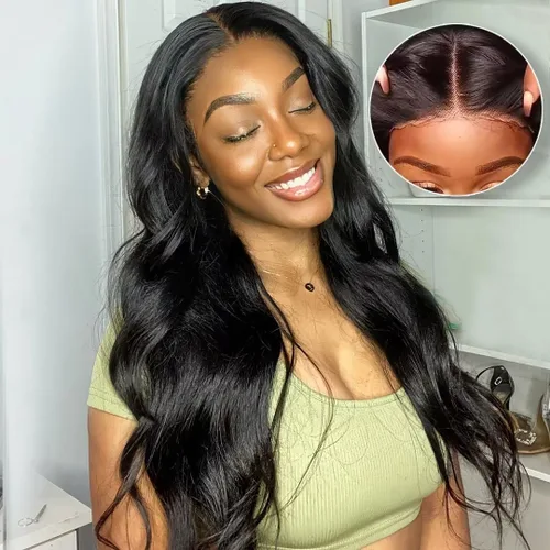 Vista 21 de Aaliweya Peluca de encaje frontal 360 HD con encaje frontal 360, peluca de cabello humano para mujer, densidad 180, prearrancada, sin pegamento