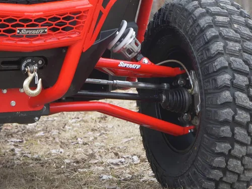 Vista 5 de SuperATV Brazos A delanteros de alta holgura para Polaris RZR XP 1000 / XP 4 1000 (2014+) - Rojo - Incluye los 4 brazos - No ajustable
