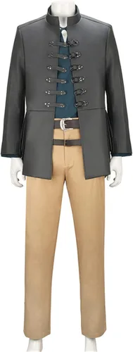Disfraz de bardo para hombre, chaqueta medieval, gótica, renacentista, camisa de manga larga, pantalones de cintura para Halloween, cosplay, trajes