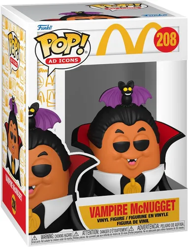 Vista 2 de Funko Pop! Ad Icons: McDonalds - Vampire McNugget - McDonald's - Figura de vinilo coleccionable - Idea de regalo - Producto oficial - para niños