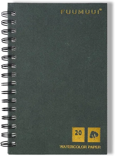 Vista 20 de Fuumuui - Bloque de papel de acuarela de 5 x 7 pulgadas, bloc de papel de acuarela 100% algodón de 30 hojas, 140 libras/300 gsm, papel de arte