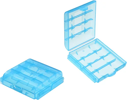 Vista 10 de Fielect 10 Uds 4 x AA/AAA Caja de Almacenamiento de Batería Titular Caja Organizador Azul