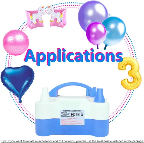 Vista 6 de Electric Balloon Pump, Portable 2 Modes Balloon Blower Machine with 14 Balloon Arch Kits, Air Pump for Balloon, Balloon Inflator for Party Decoration