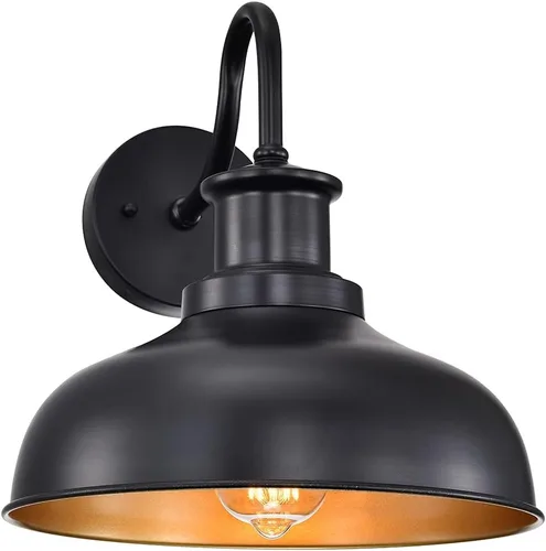 Vista 15 de RZ007 ORB RZ007 ORB - Lámpara de pared al aire libre estilo granero al aire libre, lámpara de pared para exteriores, estilo granja, lámpara de pared