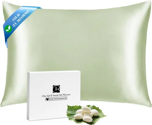Vista 26 de Ravmix Fundas de almohada de seda con cremallera, seda de morera de 21 momme para la salud del cabello y la piel, funda de almohada suave, lisa