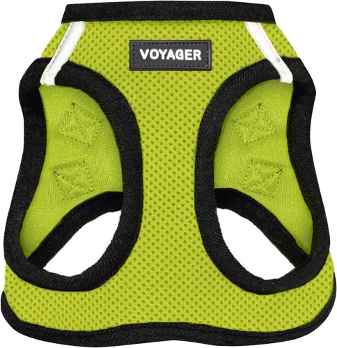 Vista 25 de Best Pet Supplies - Arnés de malla para todo tipo de clima, reflectante, antitirones, para perro y gato pequeño y mediano, con velcro, hebilla
