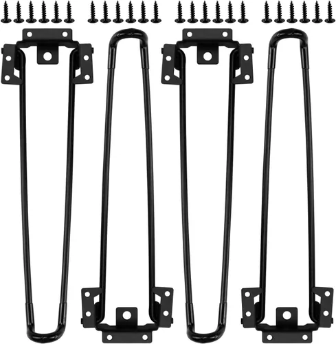 Vista 7 de Enenes 4 patas de mesa plegables de 12.6 pulgadas, patas de acero resistentes, instalación sin herramientas, diseño de ahorro de espacio para mesas