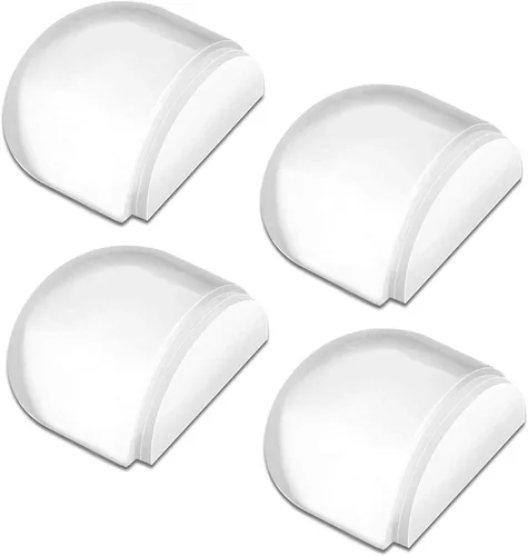 Vista 6 de HAUSPROFI Topes de puerta, tope de puerta de suelo autoadhesivo para protección de pared, amortiguador de puerta para muebles de pared, espejo