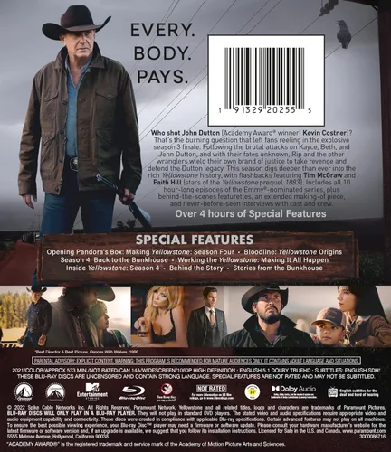 Vista 2 de Yellowstone Season Four Blu-ray