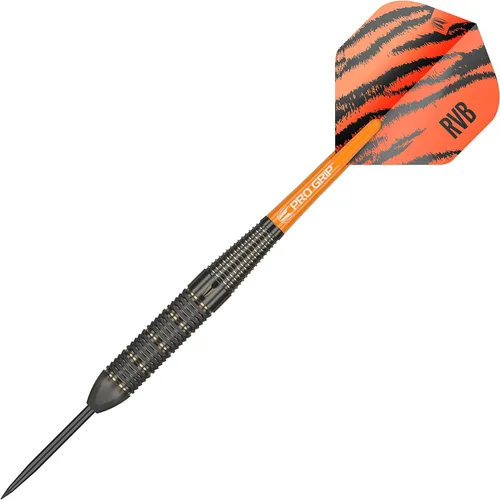 Vista 4 de Target Darts Raymond Van Barneveld RVB 22G - Juego de dardos con punta de acero de latón con accesorios adicionales, paquete de regalo
