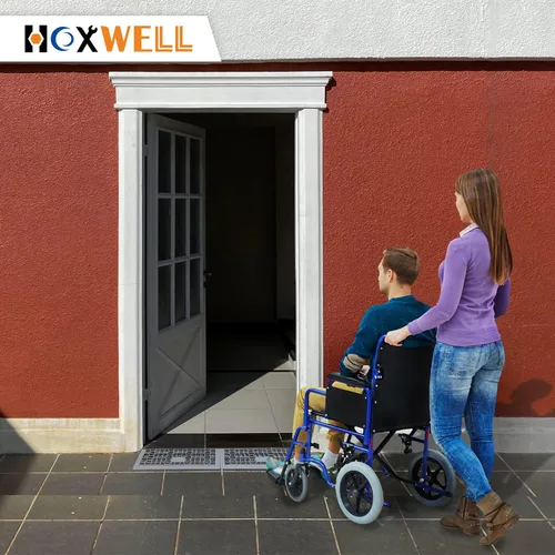 Vista 7 de Rampas de umbral modulares para puertas, rampas para sillas de ruedas de 1" de altura para el hogar interior, material de mejora sólida