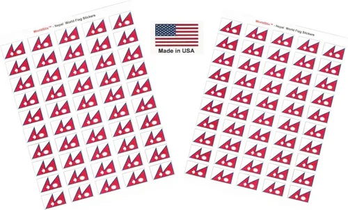 Vista 183 de 100 calcomanías de la bandera de Afganistán, dos hojas de 50, 1.5" x 1" hechas en Estados Unidos, calcomanías autoadhesivas para álbum de recortes