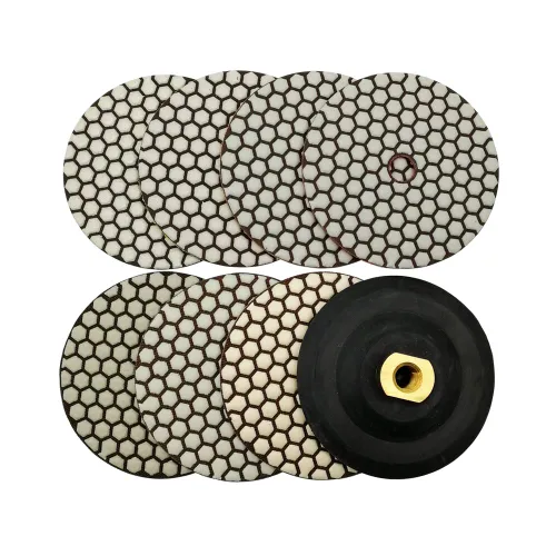 Vista 9 de SHDIATOOL Almohadillas de pulido de diamante seco de 3 pulgadas Grit 50 para cuarzo de mármol de granito (paquete de 7)