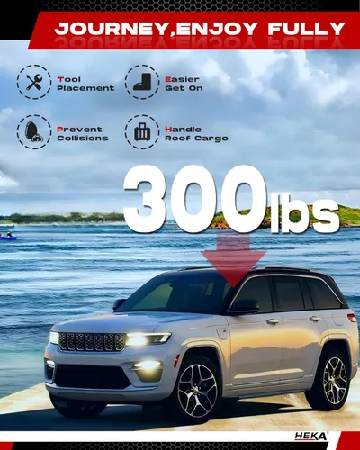 Vista 7 de HEKA - Barras de protección laterales de aleación de aluminio para Grand Cherokee de 2 filas 2022-2026 (excluye 4xe) Barras de estribo de 2 piezas