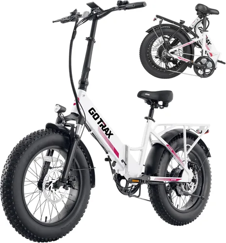 Vista 10 de Gotrax R2/F2 20" Folding Electric Bike with 40 Miles (PAS) by 48V Removable Battery, 20Mph Power by 500W, Smart LCD Display and 5 Pedal-Assist
