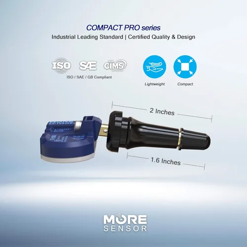Vista 5 de MORESENSOR Compact PRO Series - Sensor de presión de neumáticos TPMS de 433 MHz Preprogramado para modelos seleccionados de más de 30 marcas