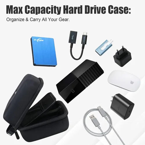 Vista 4 de BOVKE Funda de disco duro para WD Elements My Book Seagate Expansion Desktop Disco duro externo HDD 6TB 8TB 10TB 12TB 14TB 16TB 18TB 22TB 24TB 26TB