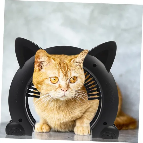 Vista 4 de Toyvian 1set Pet Cat Door Plastic Cat Door for Interior Use Easy Installation for Litter Box Access Convenient for Pets to Travel Freely