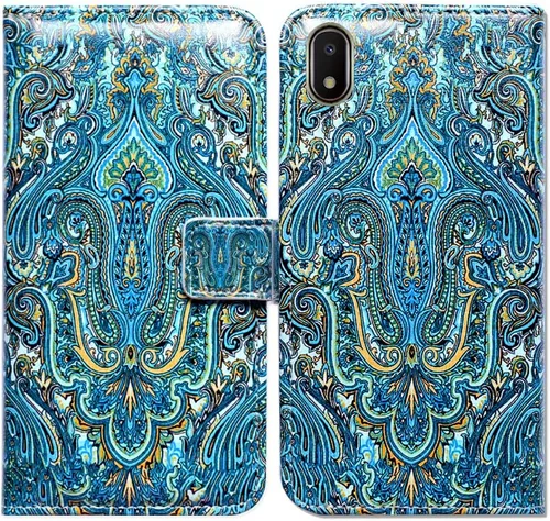 Vista 20 de Bcov Funda para Galaxy A10e, funda de cuero con tapa y ranura para tarjeta de crédito, soporte para tarjeta de identificación con función atril