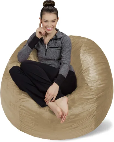 Vista 13 de Sofa Sack - Sillón puff de 3 pies, color cinabrio, solo funda