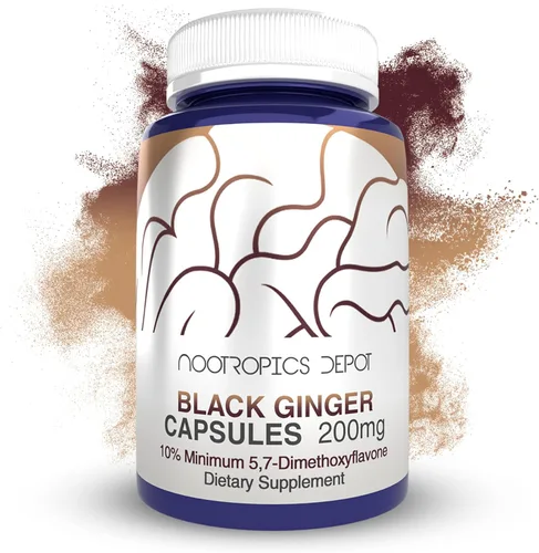 Nootropics Depot Cápsulas de extracto de jengibre negro | 10% 5,7-dimetoxiflavona | 60 unidades