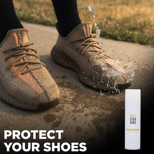 Vista 6 de Gold Standard Spray Protector de Zapatos Repelente al Agua, Impermeable para Gamuza, Cuero, Zapatillas Blancas y Botas, 5 oz