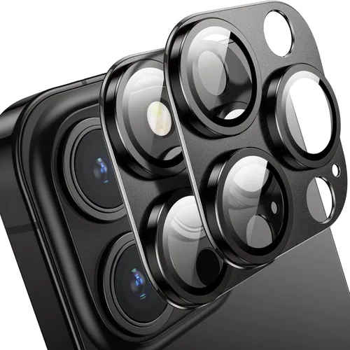 Vista 10 de Protector de lente de cámara para iPhone 14 Pro / iPhone 14 Pro Max, cubierta de cámara de aleación de metal con accesorios de protector de pantalla
