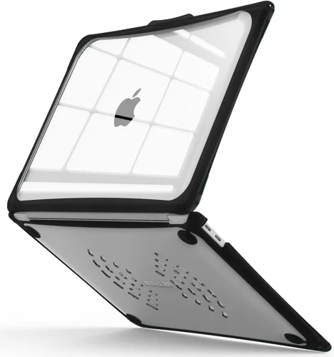 IBENZER Hexpact AT13-BK - Funda compatible con MacBook Air de 13 pulgadas 2022 2021 2020 M1 A2337 A2179 A1932, funda protectora resistente con