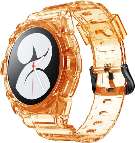 Vista 9 de NotoCity para Galaxy Watch 4 Galaxy Watch 5 Watch 6 Correas de 40mm, Correa Transparente con Funda Protectora de Reemplazo para Galaxy Watch 4/5