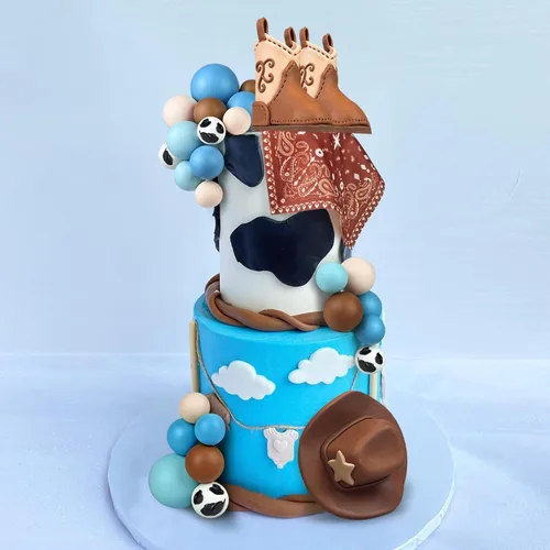 Vista 3 de 31 piezas de decoraciones de pastel de vaquero, sombrero de vaquero y bota, decoración de pastel de vaquero occidental, vaquera, cumpleaños, baby