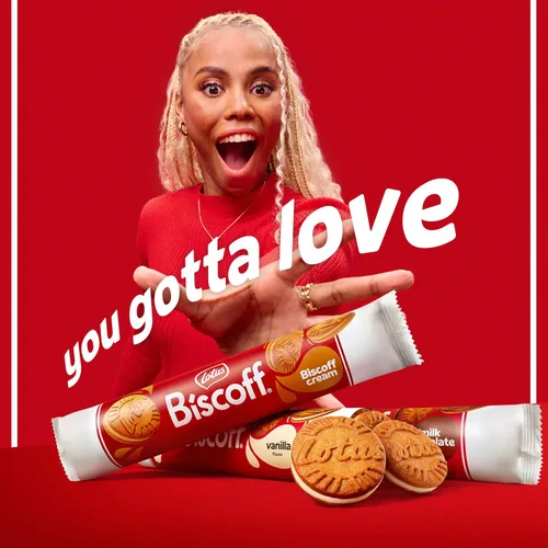 Vista 3 de Lotus Biscoff - Galletas sándwich, crema de chocolate con leche, 22 galletas por paquete, 7.76 onzas