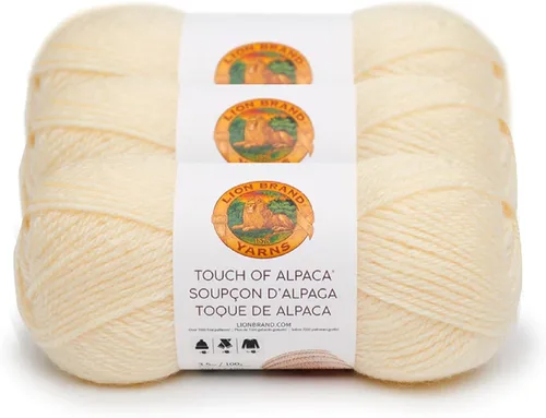Vista 9 de Lion Brand Yarn Touch of Alpaca - Paquete de 3 hilos Goldenrod