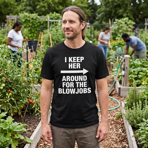 Vista 4 de I'M with DICKHEAD - divertido regalo de broma para parejas - Camiseta de algodón para hombre Negro