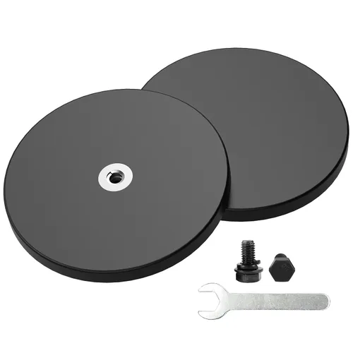 Magnetpro 2 Piezas Imanes de Montaje Fuertes con Revestimiento de Goma Antiarañazos, Más de 120 LB de Potencia Adhesiva, Base de Ensamblaje