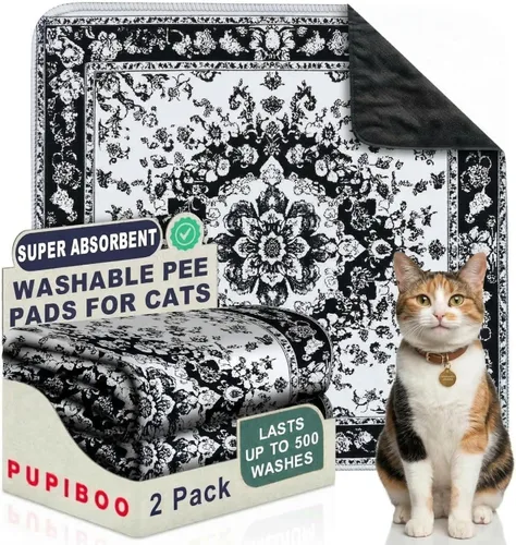 Vista 46 de PUPIBOO Almohadillas lavables para orina para perros y gatos – Almohadillas de entrenamiento reutilizables súper absorbentes para cachorros – 100%