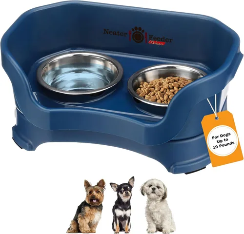 Vista 13 de Neater Pet Brands Neater Feeder Deluxe Cuencos para Perros Elevad os a Prueba de Derrames para Perros Pequeños Menos de 19 lbs, Fabricado en EE.UU.