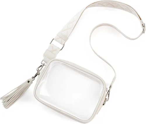 Vista 18 de Yarnic Bolsa Transparente Aprobada para Estadios, Bolso Cruzado Transparente de PVC Bolsa Cruzada Pequeña Transparente con Correa de Hombro Ajustable