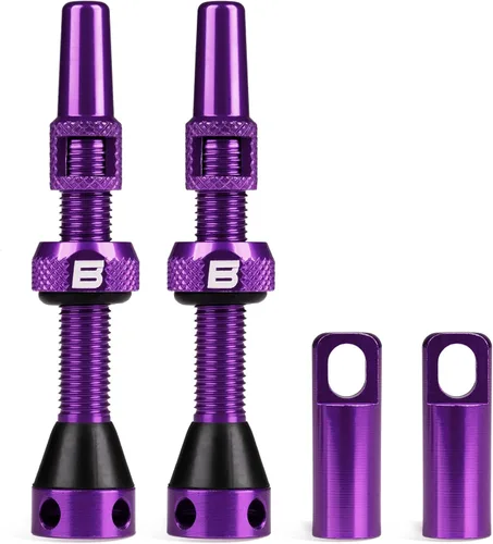 Vista 13 de BWSHLF Vástago de Válvula Sin Cámara Presta 40/44/55/60/65/70/80/100 mm, Kit de Vástago Presta de Aleación Super Ligera con Herramienta