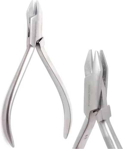Alicates de doblado de alambre de ortodoncia de acero inoxidable alemán prémium (alicates de 3 puntas)