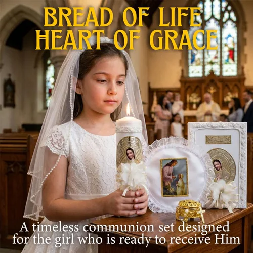 Vista 2 de Biblia y vela de primera comunión - Biblia y Vela de Primera comunión para niña - Vela para Primera comunion niña - Juego de velas de primera