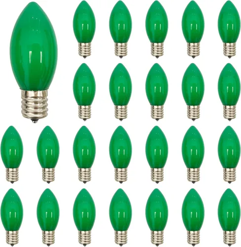 Vista 10 de Bombilla de llama parpadeante naranja C7, bombillas parpadeantes de araña de Halloween de 1 W con brillo naranja que parpadea, base de candelabro