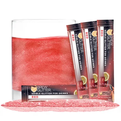 Vista 57 de Brew Glitter - Purpurina comestible rosa claro para bebidas, cócteles, cerveza y bebidas 1 frasco de 4g