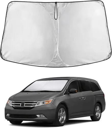 Vista 78 de EcoNour - Parasol plegable para parabrisas de Toyota Tacoma 2016-2025 2026, accesorios para camioneta de 2 puertas y 4 puertas, protector de visera