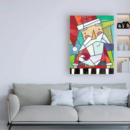 Vista 3 de Trademark Fine Art, Santa vitral de 14x19 de Holli Conger