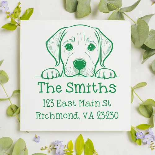 Vista 362 de Sello de alta calidad para cachorros Airedale Terrier – Sello de dirección personalizado – Ideal para los amantes de los perros – Elección de 5