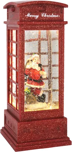 Vista 10 de Eldnacele Linterna de globo de nieve musical de Santa con temporizador de 6 horas, lámpara iluminada que canta, funciona con batería y USB, agua