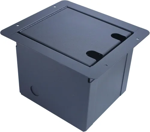 Vista 4 de Empotrable en el piso etapa caja: 4 XLR hembra, 2 XLR macho, 2 1/4" TRS y 1 CAT5 – precableado