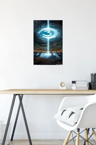 Vista 4 de Trends International Halo 3 - Póster de pared con logotipo, 14.725 x 22.375 pulgadas, versión premium sin marco