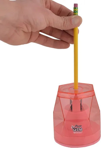 Vista 6 de Westcott iPoint® GEM - Sacapuntas con batería, color rosa (00578)