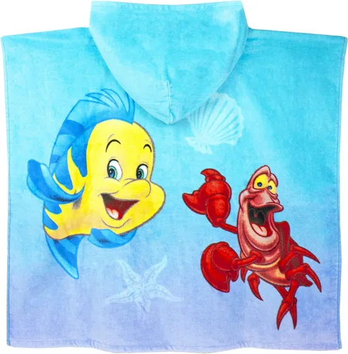 Vista 5 de Disney The Little Mermaid - Conjunto de traje de baño y poncho con capucha para niña